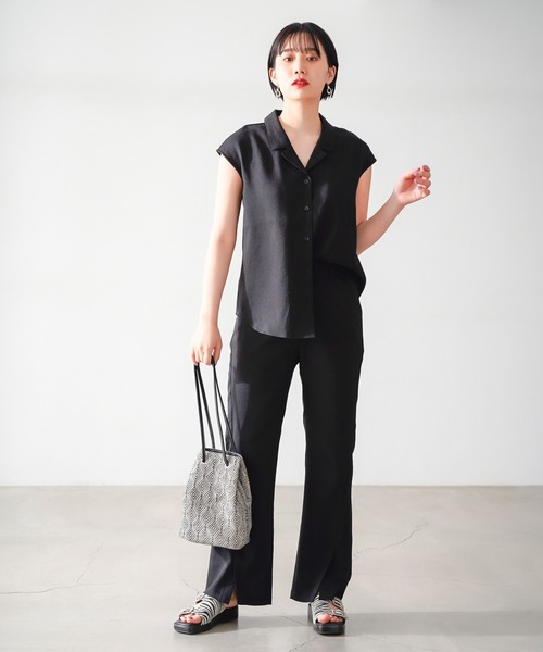 PAGEBOY（ページボーイ）の「リネンライクセットアップスラックス（スラックス・レディース・ベージュ系その他/オリーブ/ブラック・FREE）」の18枚目の写真