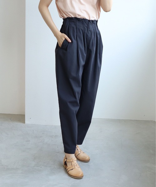 yuni（ユニ ）の「強撚コットン/シルク gum tuck パンツ（その他パンツ
