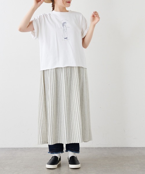 PUAL CE CIN(ピュアルセシン)の「ショート丈プリントプルオーバー(Tシャツ/カットソー・レディース・ホワイト/オフホワイト/ブルー系その他/ピンク系その他・FREE)」の13枚目の写真