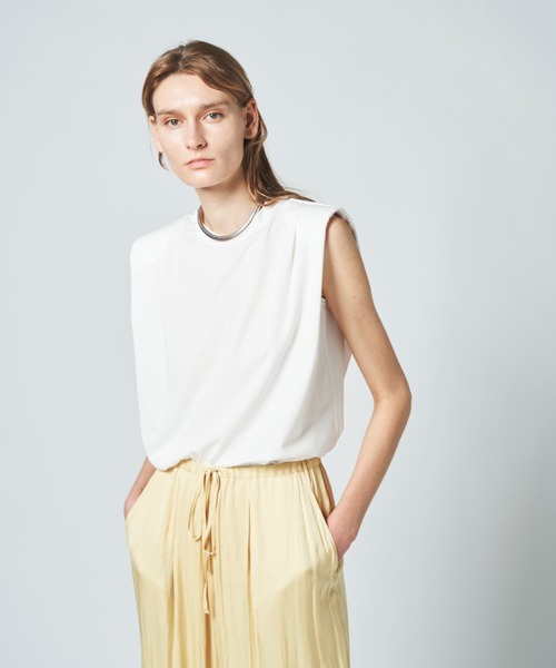 N.O.R.C（ノーク）の「ショルダーパッドノースリプルオーバー（Tシャツ/カットソー・レディース・ホワイト/ブラック・S/M）」の10枚目の写真