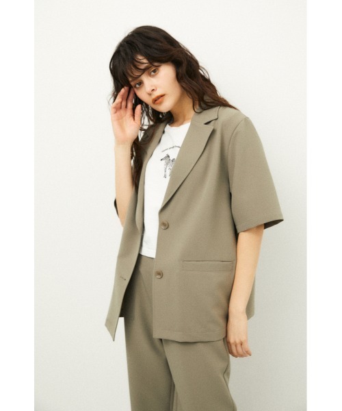 LAGUA GEM(ラグアジェム)の「OVER TAILORED SH(シャツ/ブラウス・レディース・ダークネイビー/ライトイエロー/ベージュ・FREE)」の1枚目の写真