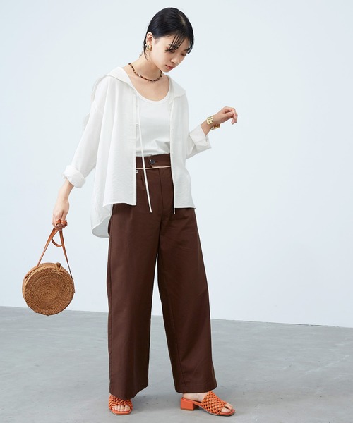 mikke（ミッケ）の「シアーセーラーカラーブラウス（シャツ/ブラウス・レディース・ホワイト/ブラック/ベージュ・FREE）」の17枚目の写真