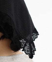 Malle | malle ドビーストライプ　レーススカーフ(バンダナ/スカーフ)