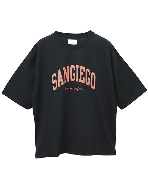 CORISCO(コリスコ)の「カレッジロゴBIGTEE(M1)(Tシャツ/カットソー・メンズ・ホワイト/ブラック/ベージュ/ブラウン/ブルー系その他/レンガ・MEDIUM/LARGE/X-LARGE)」の2枚目の写真
