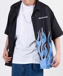 WEGO | WEGO/ファイヤーパターンビックシルエット5分袖シャツ(シャツ/ブラウス)