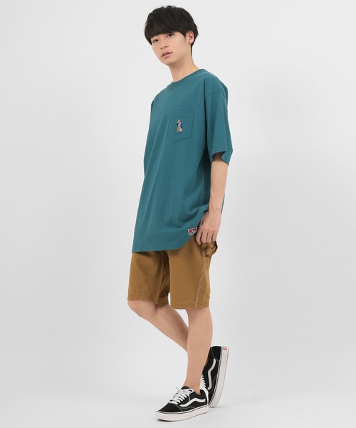 make a ray!(メイク ア レイ!)の「ルーズシルエット ワークペインター ショートパンツ/スケーターショーツ(チノパンツ・メンズ・ブラック/ライトインディゴブルー/キャメル/ストライプ/ワンウォッシュ・M/L)」の19枚目の写真