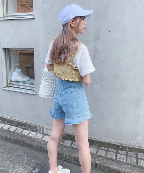 Voyage titty&Co.PETIT(ボヤージュティティアンドコープチ)の「【Voyage titty&Co.】フリルデニムショーパン(デニムパンツ・レディース・ブルー・SMALL/MEDIUM)」の12枚目の写真