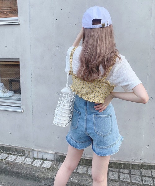 Voyage titty&Co.PETIT(ボヤージュティティアンドコープチ)の「【Voyage titty&Co.】フリルデニムショーパン(デニムパンツ・レディース・ブルー・SMALL/MEDIUM)」の13枚目の写真