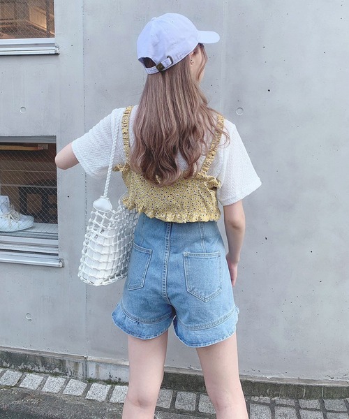 Voyage titty&Co.PETIT(ボヤージュティティアンドコープチ)の「【Voyage titty&Co.】フリルデニムショーパン(デニムパンツ・レディース・ブルー・SMALL/MEDIUM)」の14枚目の写真