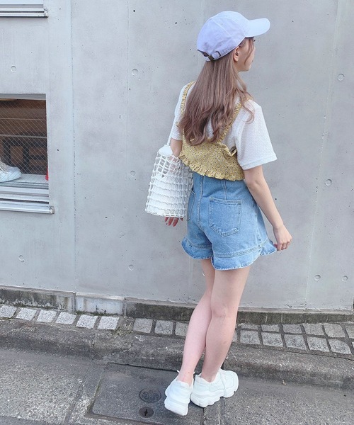 Voyage titty&Co.PETIT(ボヤージュティティアンドコープチ)の「【Voyage titty&Co.】フリルデニムショーパン(デニムパンツ・レディース・ブルー・SMALL/MEDIUM)」の16枚目の写真