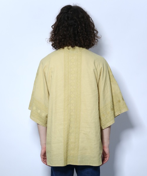HARE（ハレ）の「ジャガードカフタンシャツ(HARE)（シャツ/ブラウス・メンズ・ブラック/イエロー・FREE）」の10枚目の写真