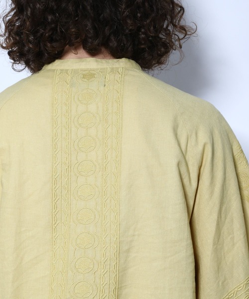 HARE（ハレ）の「ジャガードカフタンシャツ(HARE)（シャツ/ブラウス・メンズ・ブラック/イエロー・FREE）」の14枚目の写真
