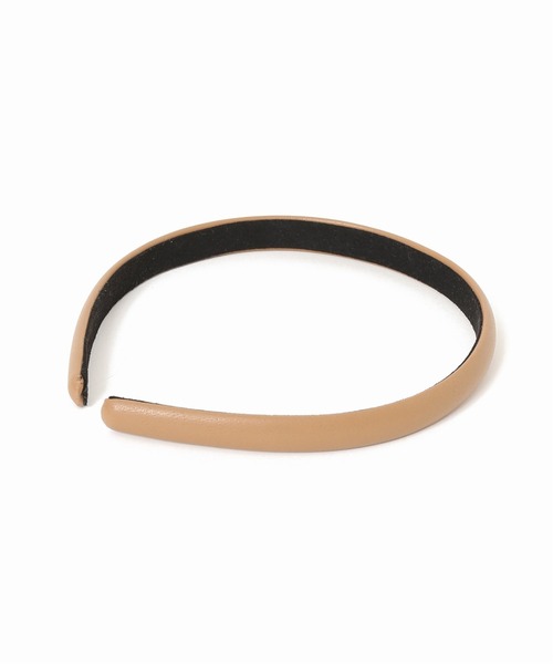 plage(プラージュ)の「【TAH/タア】SP ECO LEATHER THINY ヘアバンド◆(カチューシャ・レディース・ブラック/ベージュ・FREE)」の4枚目の写真