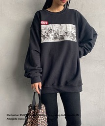 [THE SATURDAY EVENING POST/サタデーイブニングポスト] 別注 ビッグシルエット フォトプリントスウェット