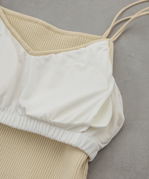 mystic（ミスティック）の「パット付ニットキャミソール（キャミソール・レディース・ブラック/オリーブ/アイボリー/ホワイト系その他/ブラック系その他・FREE）」の11枚目の写真