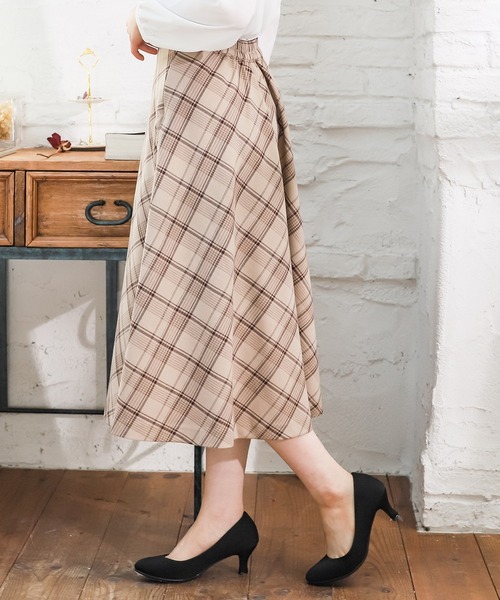 Honeys（ハニーズ）の「チェック柄フレアスカート（スカート）」 - WEAR