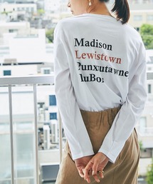 RIVE DROITE | モードに着られる大人のロンT　バックロゴロングスリーブTシャツ(Tシャツ/カットソー)