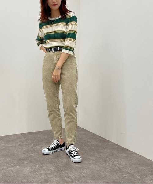 apres jour mignon（アプレジュールミニョン）の「マルチボーダーニット【ZOZOTOWN限定アイテム】（ニット/セーター・レディース・グリーン系その他/ブルー系その他/ネイビー・X-LARGE/フリー）」の18枚目の写真