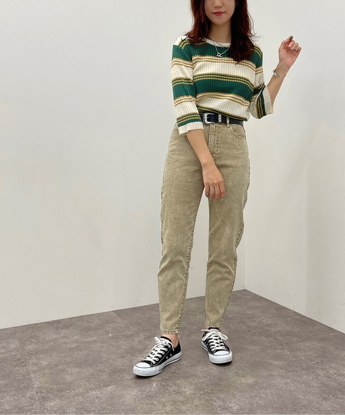 apres jour mignon（アプレジュールミニョン）の「マルチボーダーニット【ZOZOTOWN限定アイテム】（ニット/セーター・レディース・グリーン系その他/ブルー系その他/ネイビー・X-LARGE/フリー）」の12枚目の写真