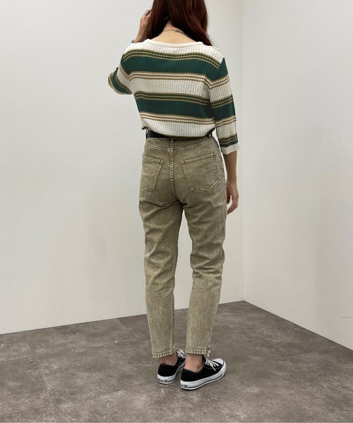 apres jour mignon（アプレジュールミニョン）の「マルチボーダーニット【ZOZOTOWN限定アイテム】（ニット/セーター・レディース・グリーン系その他/ブルー系その他/ネイビー・X-LARGE/フリー）」の7枚目の写真