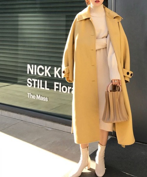 meJane（ミージェーン）の「ウエストマークメルトンロングコート