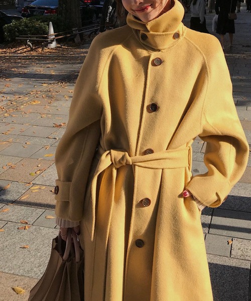 meJane（ミージェーン）の「ウエストマークメルトンロングコート