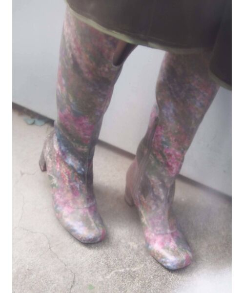 merry jenny（メリージェニー）の「printアソートニーブーツ（ブーツ・レディース・ブラック/ピンク/ベージュ・MEDIUM/LARGE）」の13枚目の写真
