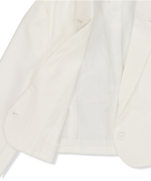 SPINNS（スピンズ）の「テーラードショートジャケット（テーラードジャケット・レディース・ホワイト/ブラック・ONESIZE）」の16枚目の写真