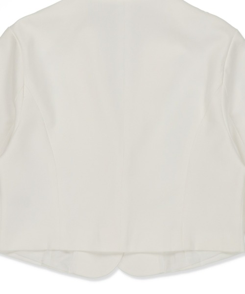 SPINNS（スピンズ）の「テーラードショートジャケット（テーラードジャケット・レディース・ホワイト/ブラック・ONESIZE）」の14枚目の写真