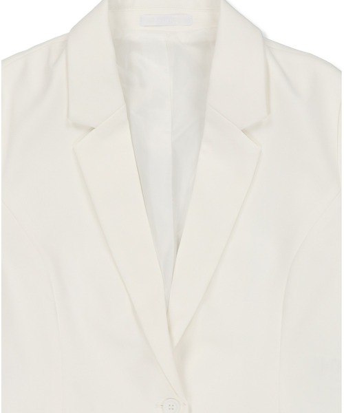 SPINNS（スピンズ）の「テーラードショートジャケット（テーラードジャケット・レディース・ホワイト/ブラック・ONESIZE）」の13枚目の写真