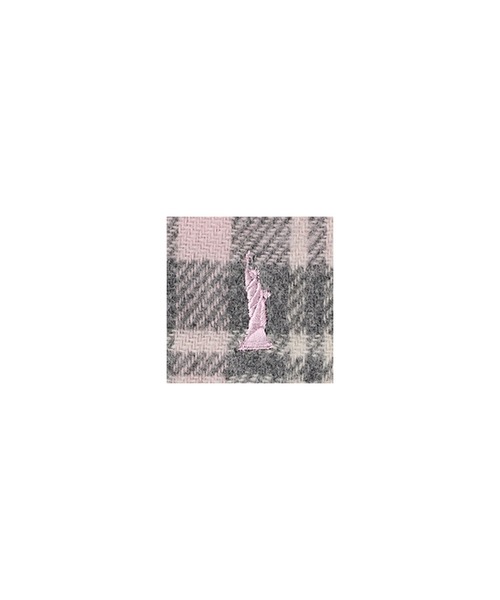 EASTBOY(イーストボーイ)の「ラムウールチェックマフラー(マフラー・キッズ・スモークピンク/レッド系その他4・F)」の3枚目の写真