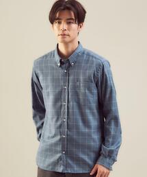 green label relaxing | ＜green label relaxing＞ビエラ ウィンドウペーン ボタンダウン シャツ -防シワ-(シャツ/ブラウス)