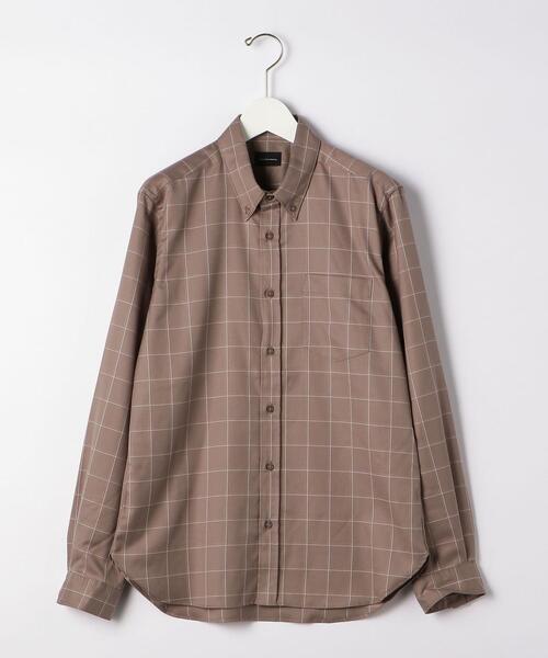 green label relaxing(グリーンレーベルリラクシング)の「ビエラ ウィンドウペーン ボタンダウン シャツ -防シワ-(シャツ/ブラウス・メンズ・ホワイト/ネイビー/ライトブルー/モカ・L/S/XL/M)」の18枚目の写真