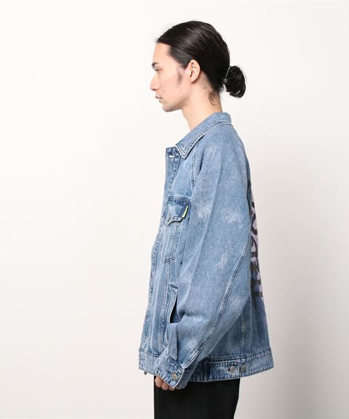 MISHKA（ミシカ）の「【MISHKA】ベアモップペイント ビッグデニムジャケット（デニムジャケット・メンズ・ブルー/ライトグレー・L/XL/M）」の15枚目の写真