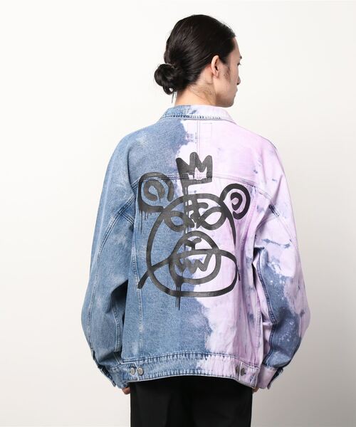 MISHKA（ミシカ）の「【MISHKA】ベアモップペイント ビッグデニムジャケット（デニムジャケット・メンズ・ブルー/ライトグレー・L/XL/M）」の16枚目の写真