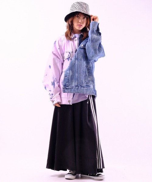 MISHKA（ミシカ）の「【MISHKA】ベアモップペイント ビッグデニムジャケット（デニムジャケット・メンズ・ブルー/ライトグレー・L/XL/M）」の14枚目の写真