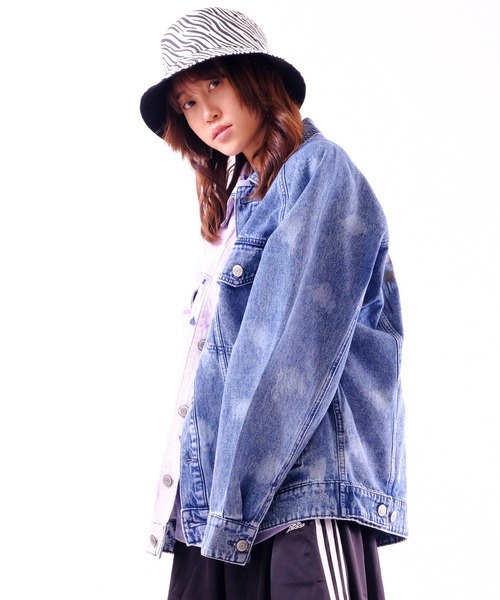 MISHKA（ミシカ）の「【MISHKA】ベアモップペイント ビッグデニムジャケット（デニムジャケット・メンズ・ブルー/ライトグレー・L/XL/M）」の13枚目の写真