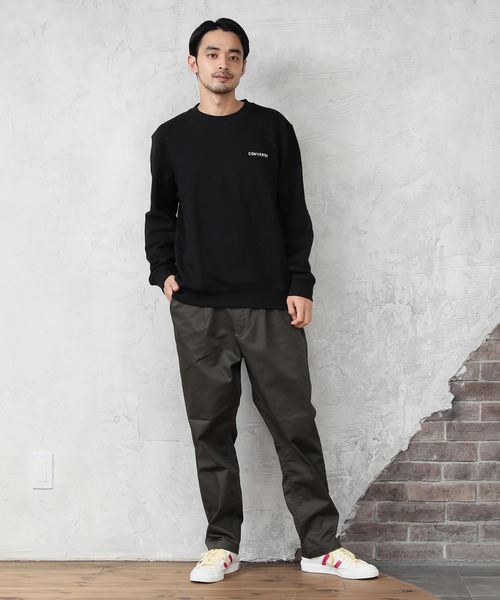 CONVERSE(コンバース)の「【CONVERSE/コンバース】ワンポイントロゴ刺繍 裏毛 クルートレーナー(スウェット・メンズ・パープル系その他/オフホワイト/ダークブラウン/ベージュ/ブラック/グリーン系その他/グレー/ホワイト/ダークグリーン/サックスブルー/ピンク/オートミール・L/LL/M)」の15枚目の写真