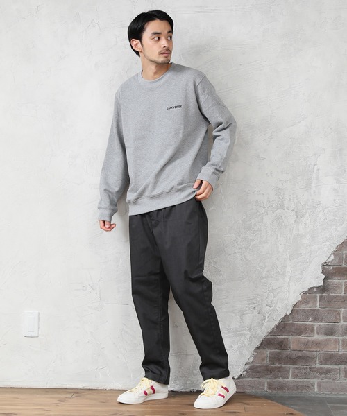 CONVERSE(コンバース)の「【CONVERSE/コンバース】ワンポイントロゴ刺繍 裏毛 クルートレーナー(スウェット・メンズ・パープル系その他/オフホワイト/ダークブラウン/ベージュ/ブラック/グリーン系その他/グレー/ホワイト/ダークグリーン/サックスブルー/ピンク/オートミール・L/LL/M)」の17枚目の写真