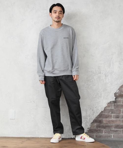 CONVERSE(コンバース)の「【CONVERSE/コンバース】ワンポイントロゴ刺繍 裏毛 クルートレーナー(スウェット・メンズ・パープル系その他/オフホワイト/ダークブラウン/ベージュ/ブラック/グリーン系その他/グレー/ホワイト/ダークグリーン/サックスブルー/ピンク/オートミール・L/LL/M)」の18枚目の写真