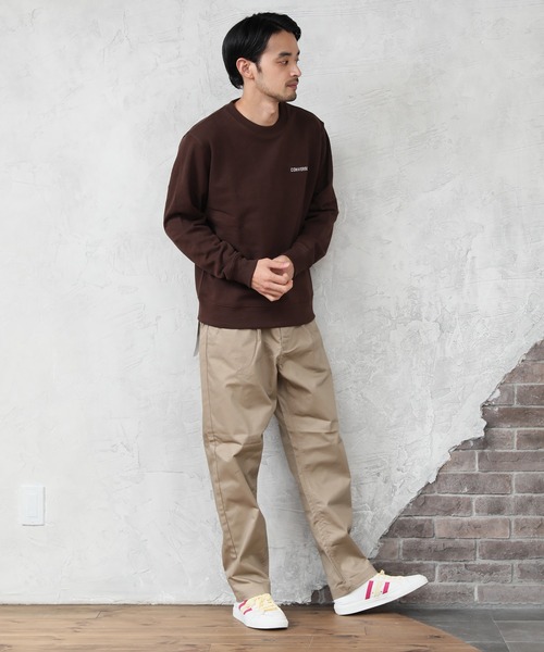 CONVERSE(コンバース)の「【CONVERSE/コンバース】ワンポイントロゴ刺繍 裏毛 クルートレーナー(スウェット・メンズ・パープル系その他/オフホワイト/ダークブラウン/ベージュ/ブラック/グリーン系その他/グレー/ホワイト/ダークグリーン/サックスブルー/ピンク/オートミール・L/LL/M)」の19枚目の写真