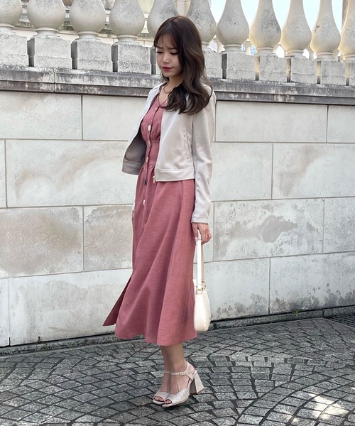 ROYAL PARTY(ロイヤルパーティー)の「ノーカラージャケット(ノーカラージャケット・レディース・ライトグレー/ブラック/ベージュ・FREE)」の8枚目の写真