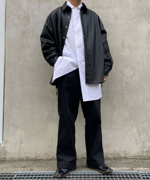 DANKE SCHON（ダンケシェーン）の「DankeSchon/ダンケシェーン/エコレザーシャツ/EcoLether Shirt（シャツ/ブラウス・メンズ・ブラック・FREE）」の15枚目の写真