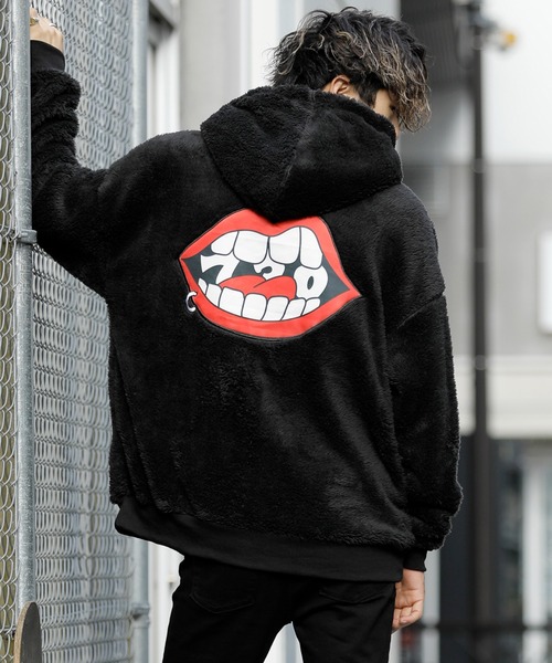 ADMIX/ATELIER SAB MEN（アドミックスアトリエサブメン）の「【RE730 なみおくん コレクション】両面ボア アップリケ 刺繍 オーバーサイズ ジップアップ パーカー（パーカー・メンズ・ホワイト/ブラック/グレー・48/50/52）」の3枚目の写真