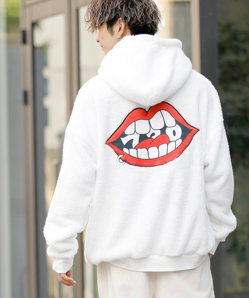 ADMIX/ATELIER SAB MEN（アドミックスアトリエサブメン）の「【RE730 なみおくん コレクション】両面ボア アップリケ 刺繍 オーバーサイズ ジップアップ パーカー（パーカー・メンズ・ホワイト/ブラック/グレー・48/50/52）」の8枚目の写真