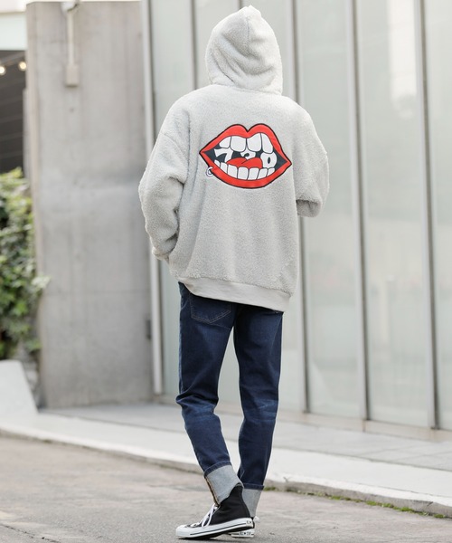 ADMIX/ATELIER SAB MEN（アドミックスアトリエサブメン）の「【RE730 なみおくん コレクション】両面ボア アップリケ 刺繍 オーバーサイズ ジップアップ パーカー（パーカー・メンズ・ホワイト/ブラック/グレー・48/50/52）」の15枚目の写真