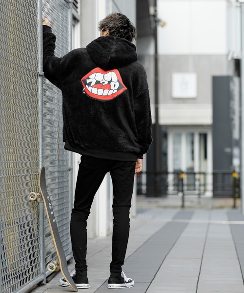 ADMIX/ATELIER SAB MEN（アドミックスアトリエサブメン）の「【RE730 なみおくん コレクション】両面ボア アップリケ 刺繍 オーバーサイズ ジップアップ パーカー（パーカー・メンズ・ホワイト/ブラック/グレー・48/50/52）」の4枚目の写真