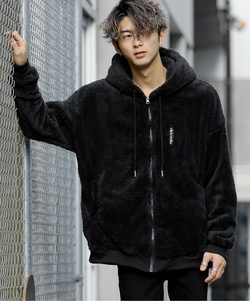 ADMIX/ATELIER SAB MEN（アドミックスアトリエサブメン）の「【RE730 なみおくん コレクション】両面ボア アップリケ 刺繍 オーバーサイズ ジップアップ パーカー（パーカー・メンズ・ホワイト/ブラック/グレー・48/50/52）」の6枚目の写真