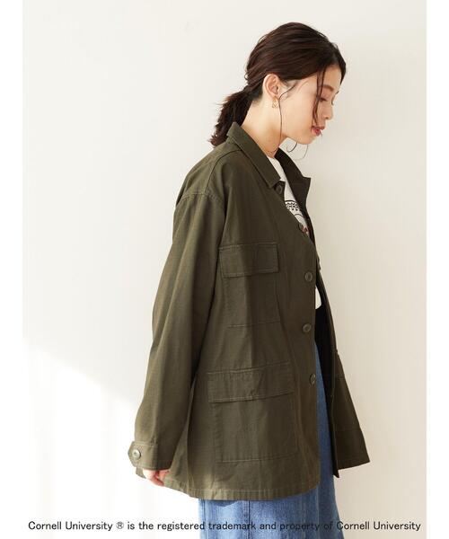 Green Parks(グリーンパークス)の「ミリタリージャケット*(ミリタリージャケット・レディース・ベージュ/カーキ・FREE)」の4枚目の写真