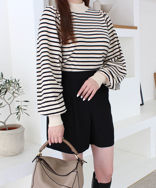 MODE ROBE（モードローブ）の「ボリューム袖ニット（ニット/セーター・レディース・アイボリー/ブラック/ブラウン/その他・FREE）」の10枚目の写真